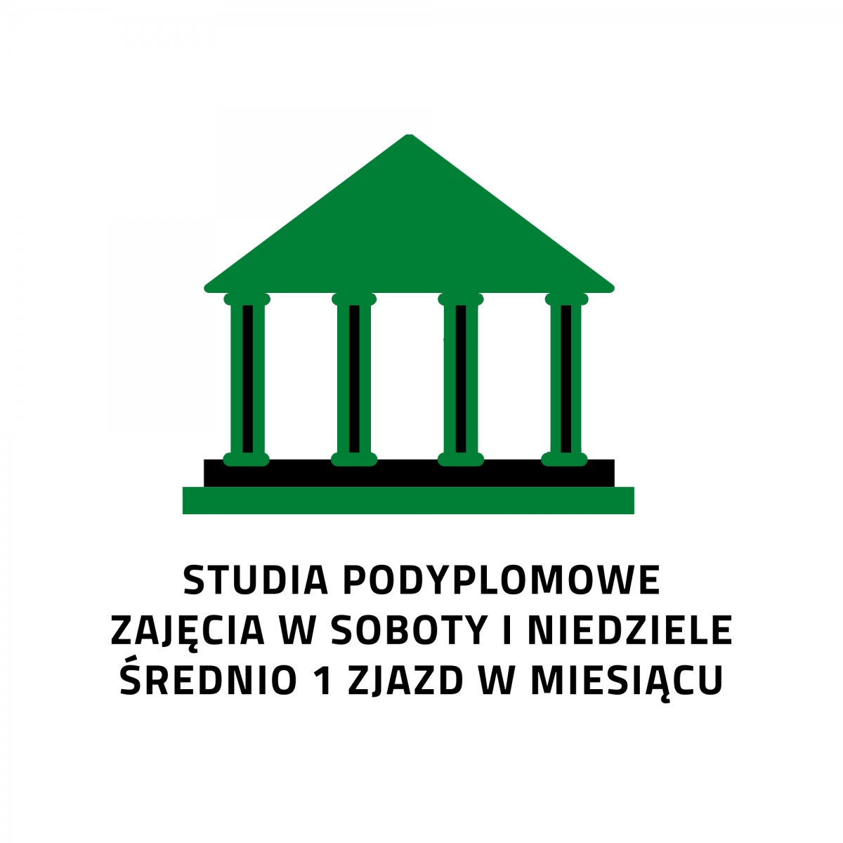 studia podyplomowe, zajęcia w soboty i niedziele, średnio 1 zjazd w miesiącu